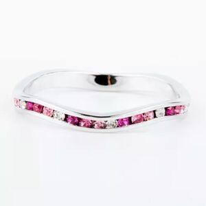 Macy's
Pink Multi Crystal Stackable ring in Sterling Silver Size5
